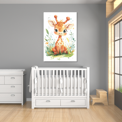 Henrietta Giraffe Canvas Wall Art Print