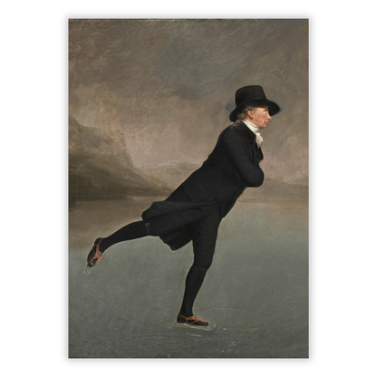 Henry Raeburn - The Reverend Robert Walker Skating on Duddingston Loch Wall Art Canvas Print