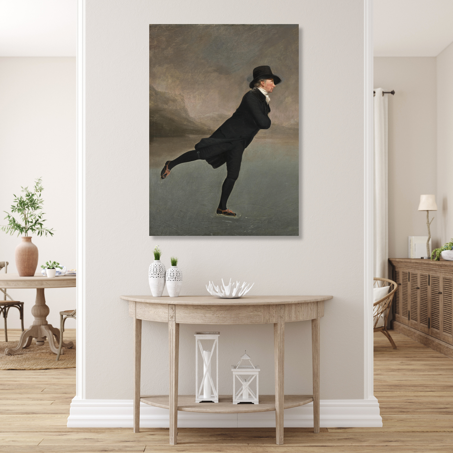 Henry Raeburn - The Reverend Robert Walker Skating on Duddingston Loch Wall Art Canvas Print