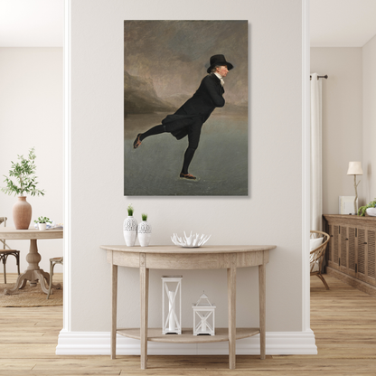 Henry Raeburn - The Reverend Robert Walker Skating on Duddingston Loch Wall Art Canvas Print