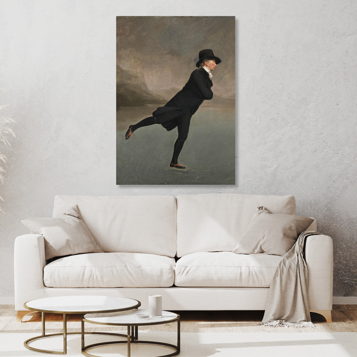 Henry Raeburn - The Reverend Robert Walker Skating on Duddingston Loch Wall Art Canvas Print