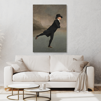 Henry Raeburn - The Reverend Robert Walker Skating on Duddingston Loch Wall Art Canvas Print
