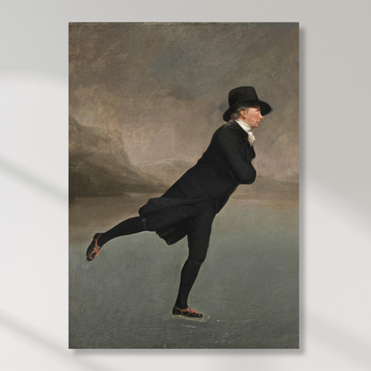 Henry Raeburn - The Reverend Robert Walker Skating on Duddingston Loch Wall Art Canvas Print