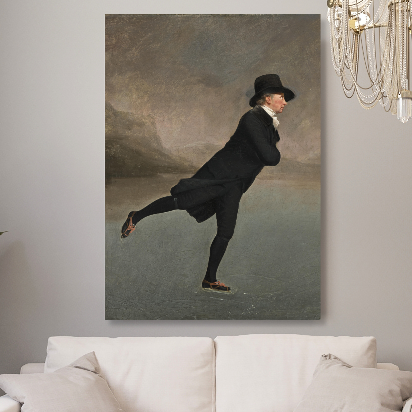 Henry Raeburn - The Reverend Robert Walker Skating on Duddingston Loch Wall Art Canvas Print