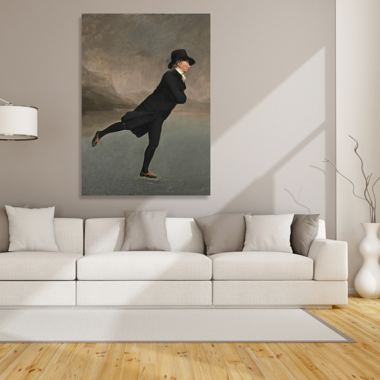 Henry Raeburn - The Reverend Robert Walker Skating on Duddingston Loch Wall Art Canvas Print