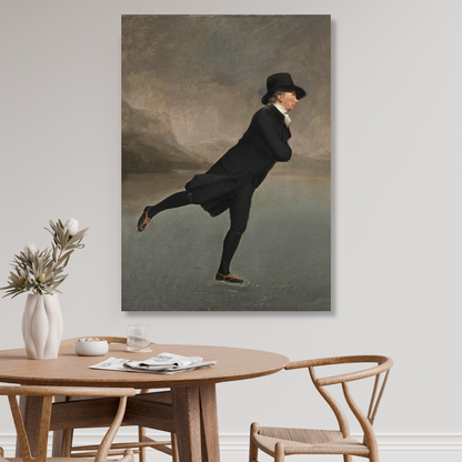 Henry Raeburn - The Reverend Robert Walker Skating on Duddingston Loch Wall Art Canvas Print