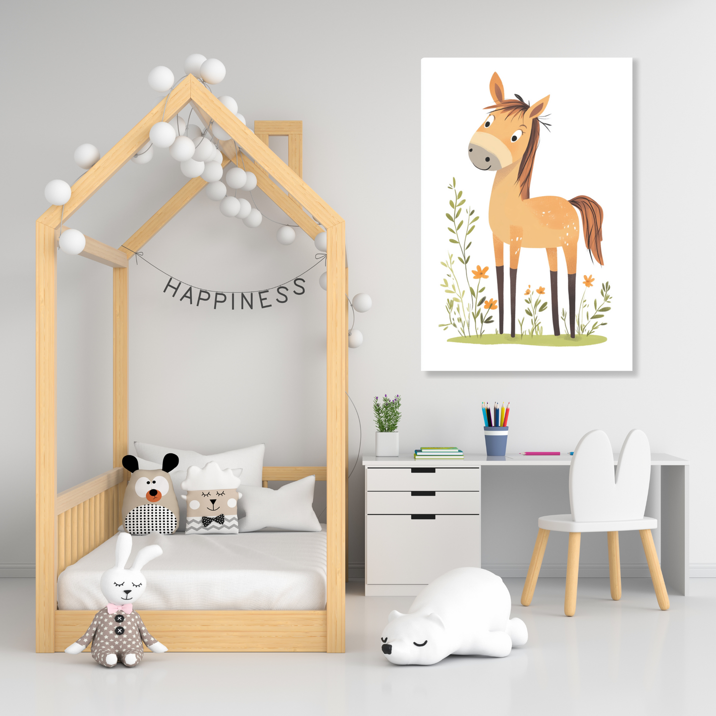 Hermione Horse Canvas Wall Art Print