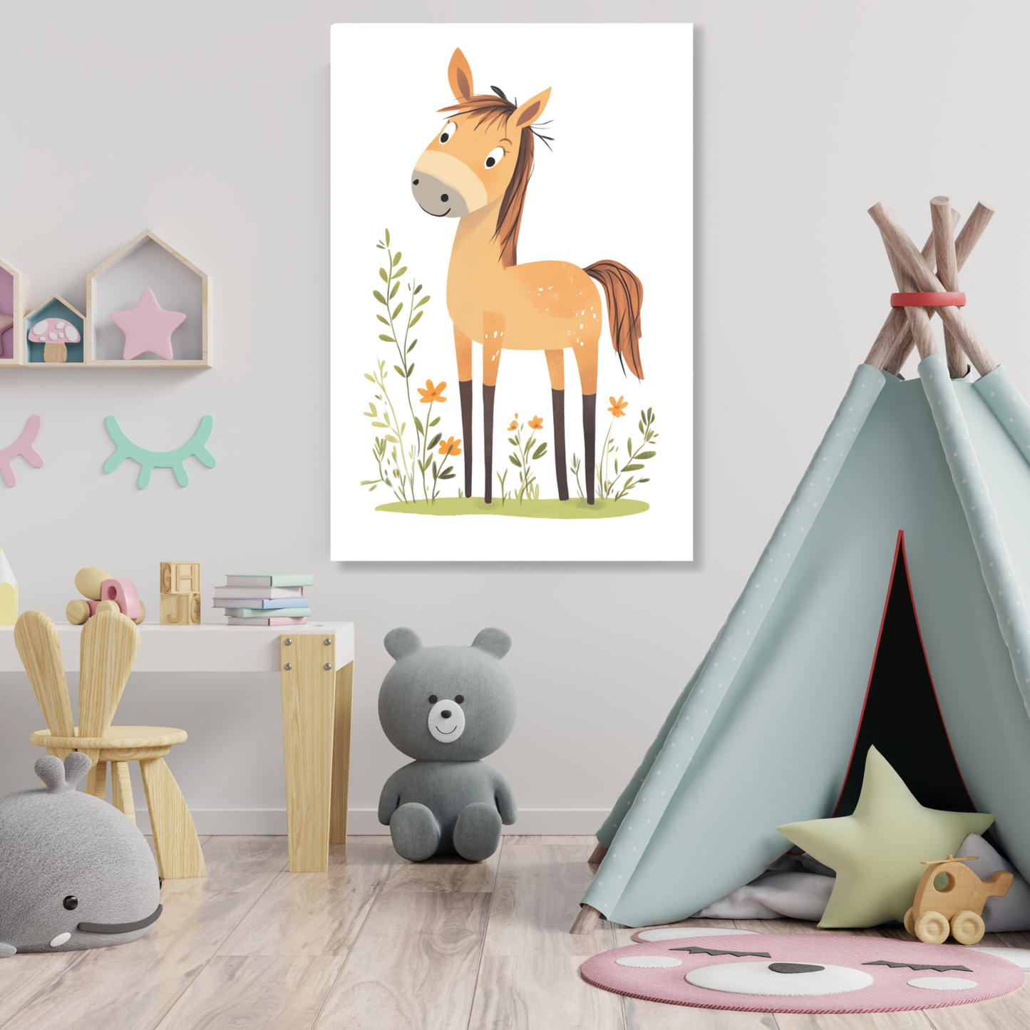 Hermione Horse Canvas Wall Art Print