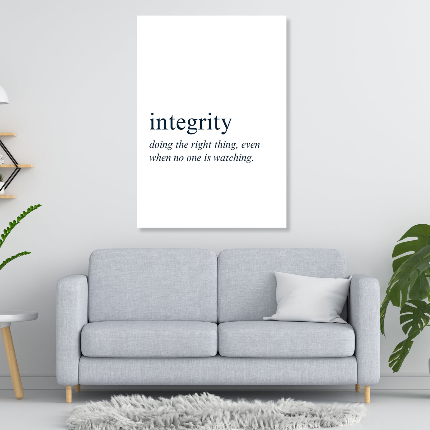Integrity Inspirational Wall Art Canvas Print