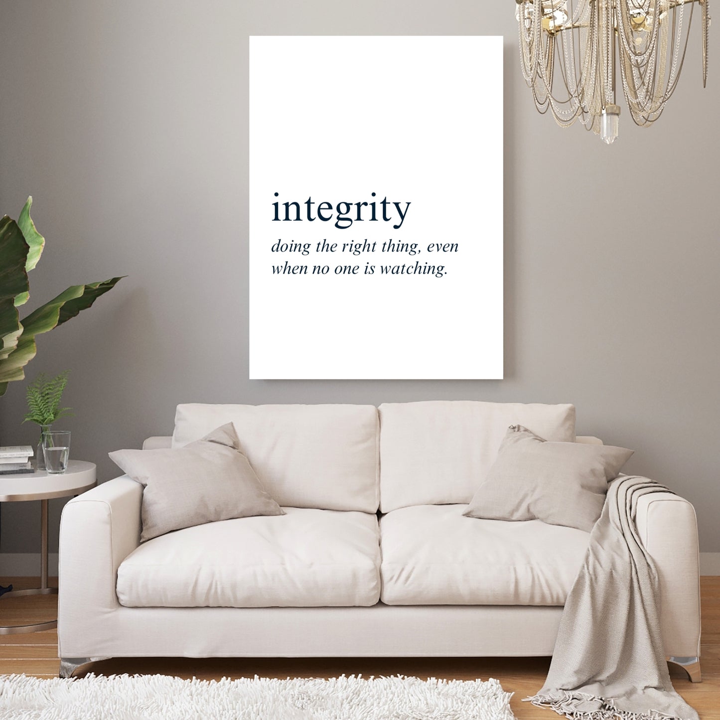 Integrity Inspirational Wall Art Canvas Print