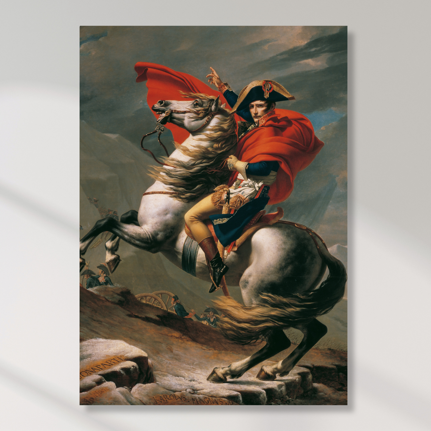Jacques-Louis David - Napoleon Crossing The Alps Wall Art Canvas Print