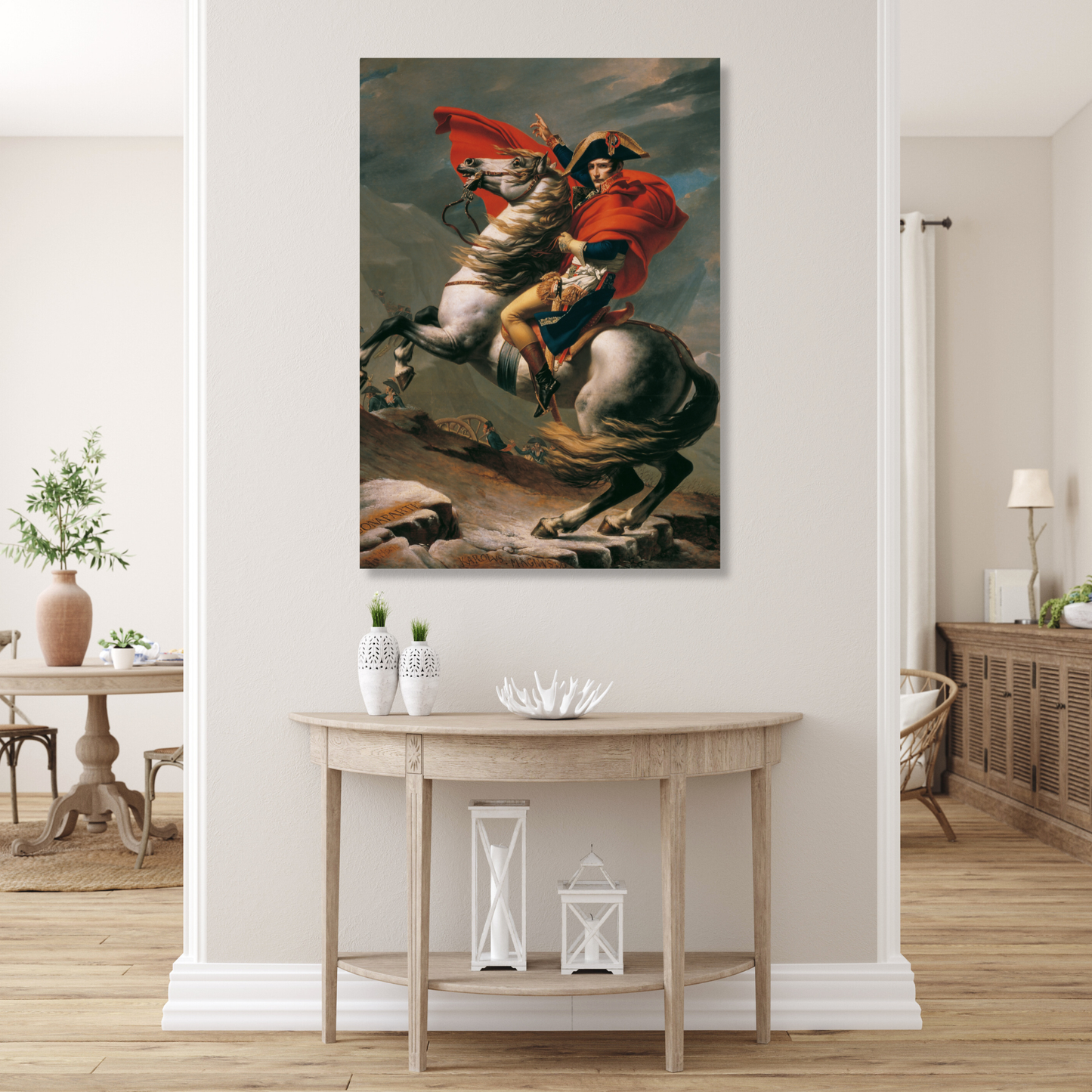 Jacques-Louis David - Napoleon Crossing The Alps Wall Art Canvas Print