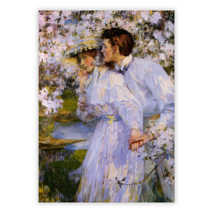James Jebusa Shannon - In The Springtime Wall Art Canvas Print