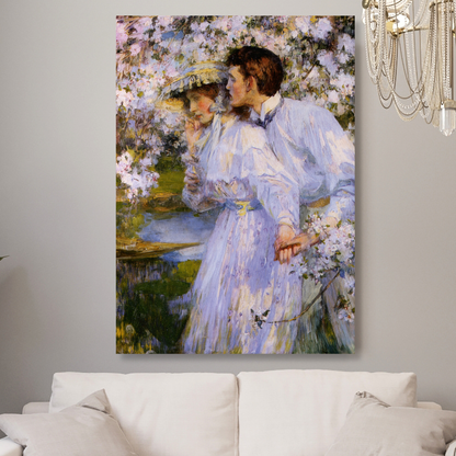 James Jebusa Shannon - In The Springtime Wall Art Canvas Print