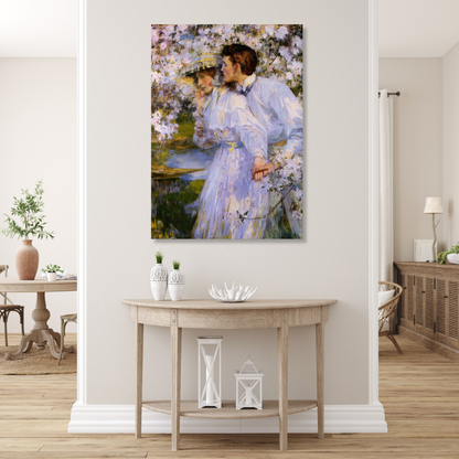 James Jebusa Shannon - In The Springtime Wall Art Canvas Print