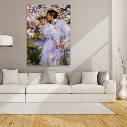 James Jebusa Shannon - In The Springtime Wall Art Canvas Print