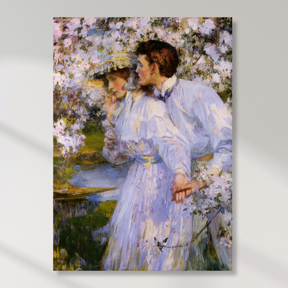 James Jebusa Shannon - In The Springtime Wall Art Canvas Print