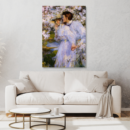 James Jebusa Shannon - In The Springtime Wall Art Canvas Print