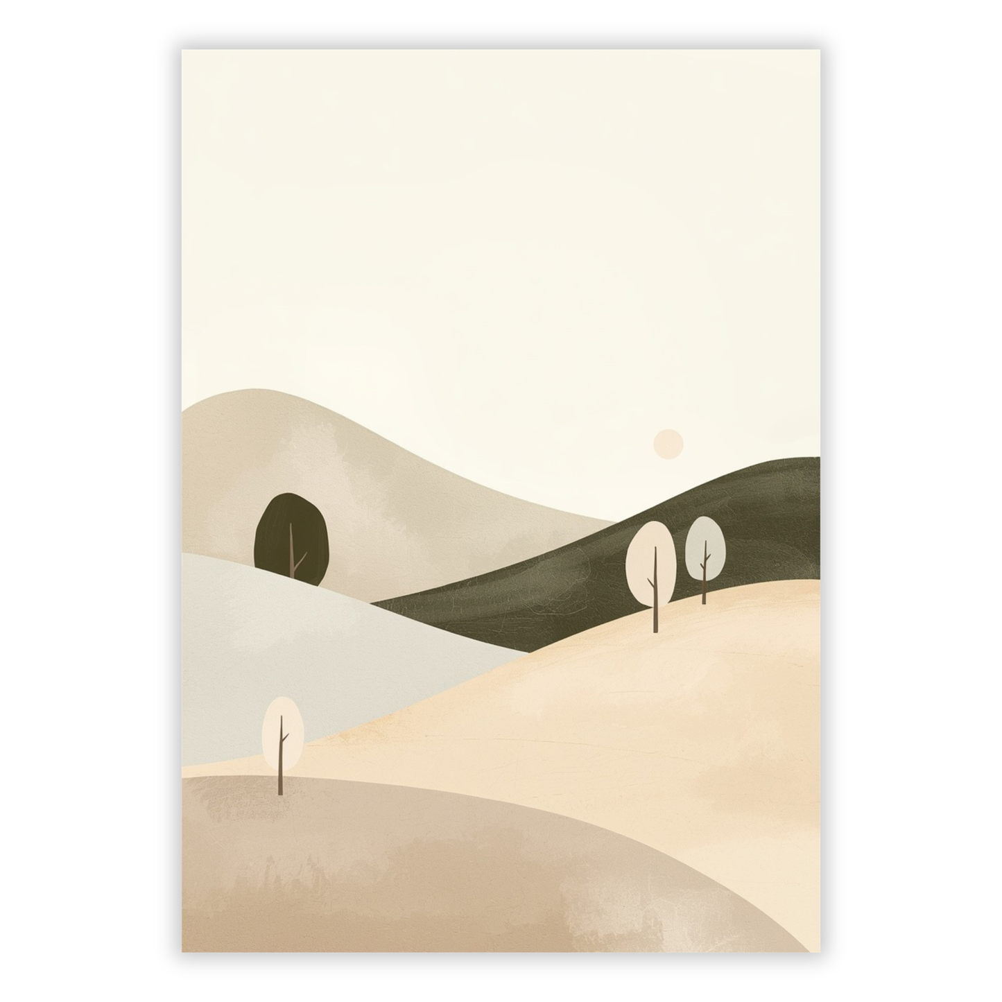 Japandi Hills Wall Art Canvas Print