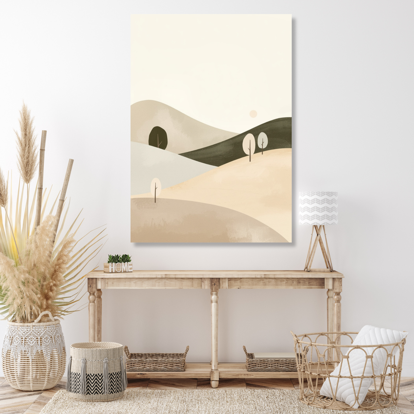 Japandi Hills Wall Art Canvas Print