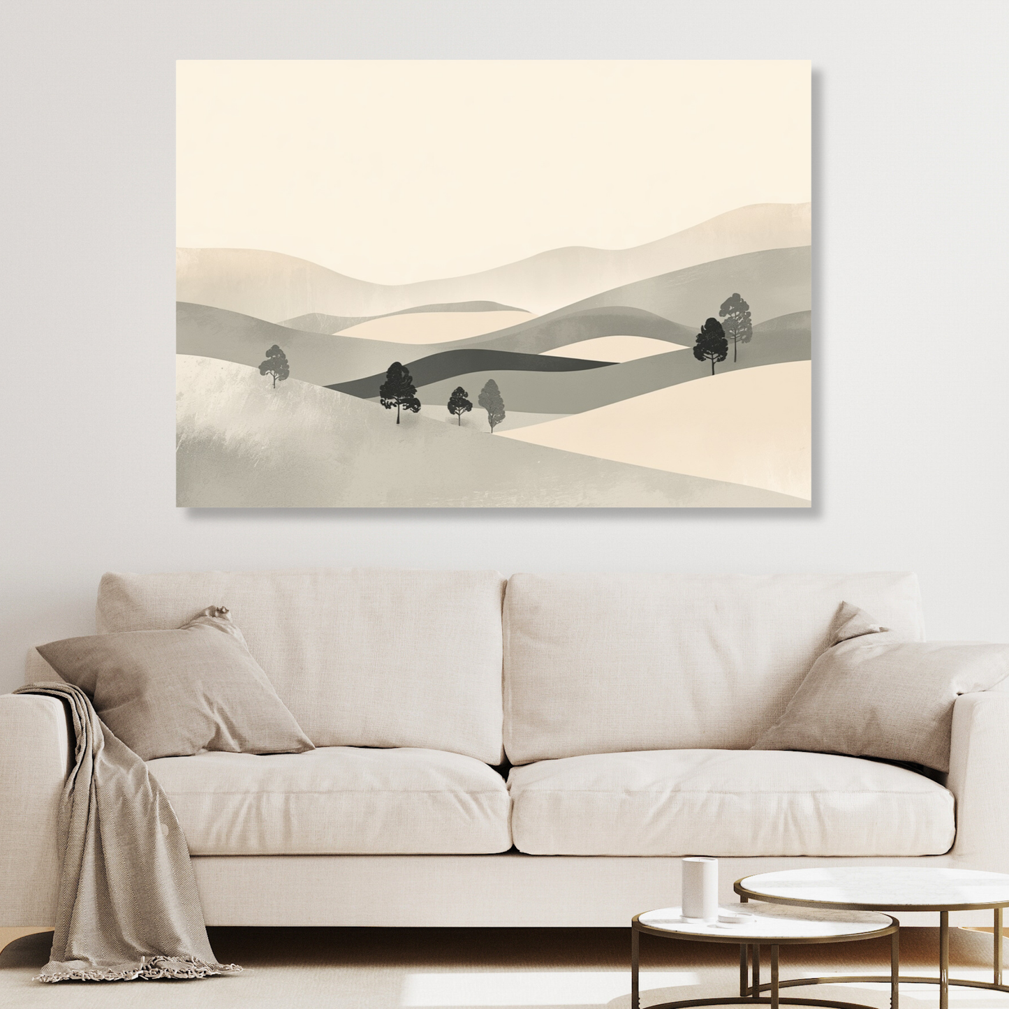 Japandi Distance Wall Art Canvas Print