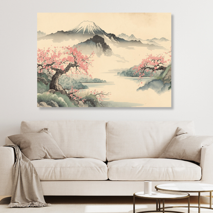 View of Mount Fuji Wall Art Canvas Print