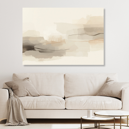 Japandi Morning Glow Wall Art Canvas Print