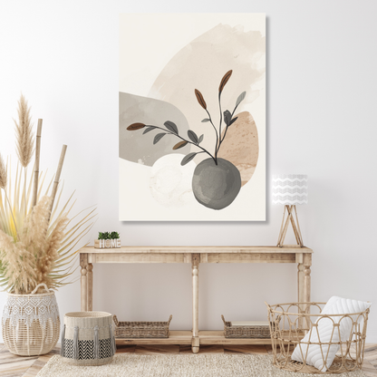 Japandi Seedling Wall Art Canvas Print