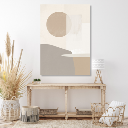 Japandi Sunset Wall Art Canvas Print