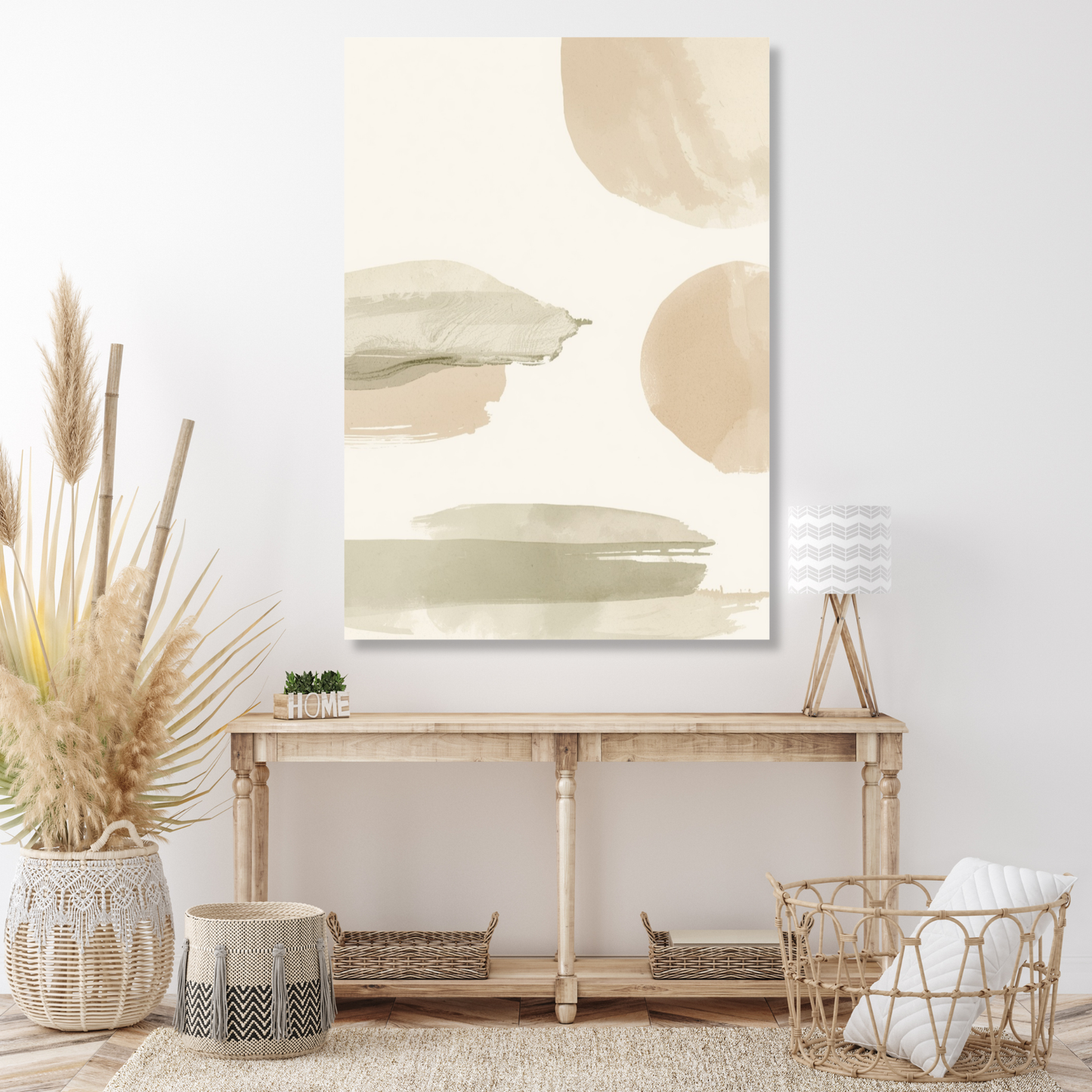 Japandi Matcha Wall Art Canvas Print