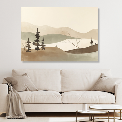 Japandi Junipers Wall Art Canvas Print