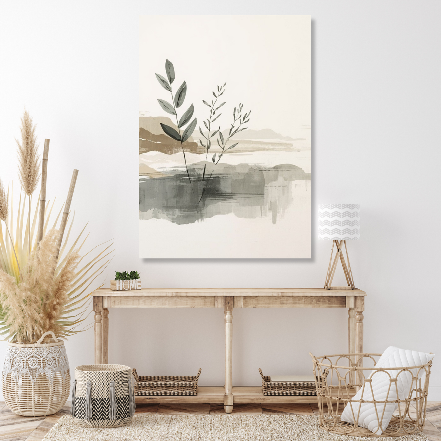 Japandi Flow Wall Art Canvas Print
