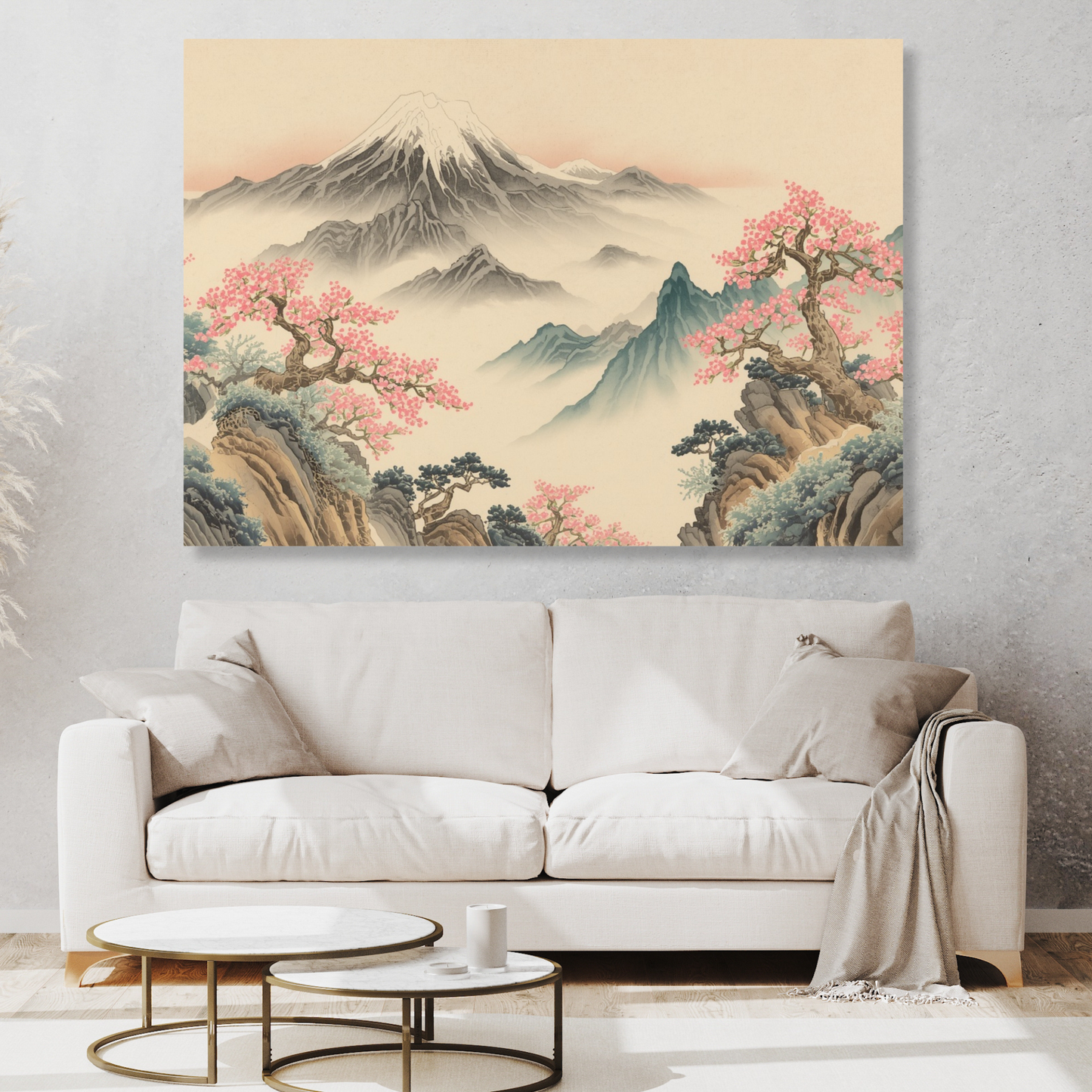 High View of Mount Fuji Wall Art Canvas Print