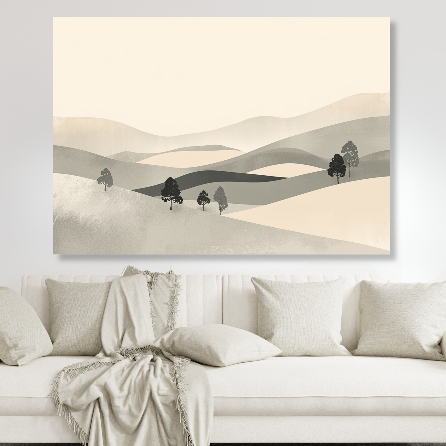 Japandi Distance Wall Art Canvas Print