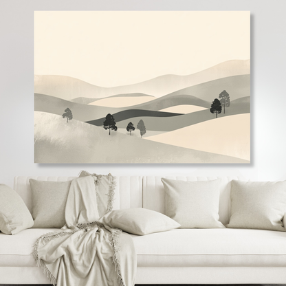 Japandi Distance Wall Art Canvas Print