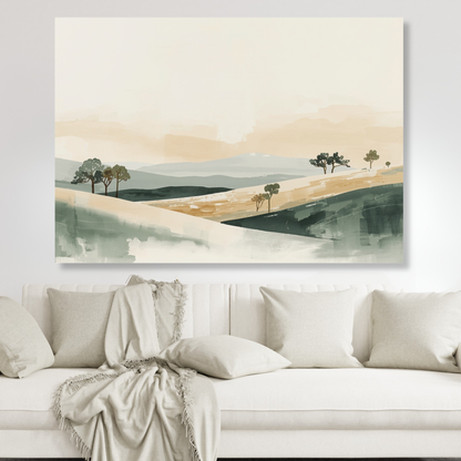 Japandi Countryside Wall Art Canvas Print