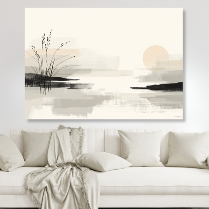 Japandi Morning Light Wall Art Canvas Print