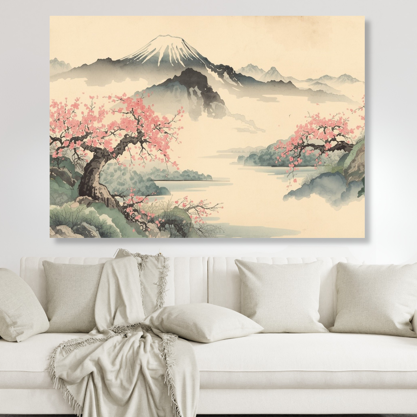 View of Mount Fuji Wall Art Canvas Print