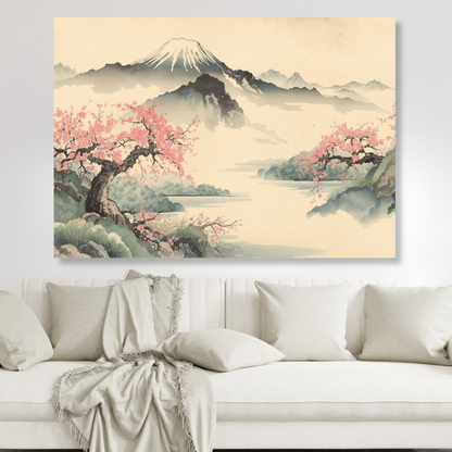 View of Mount Fuji Wall Art Canvas Print
