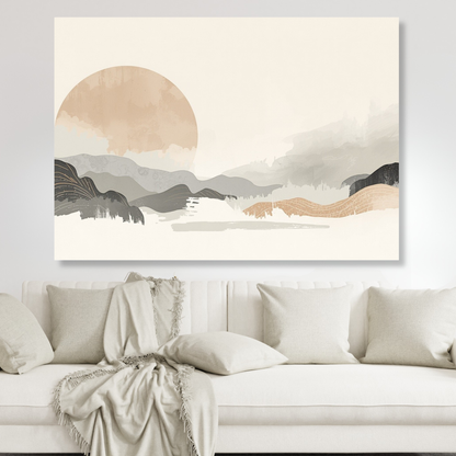 Japandi Rhythm Wall Art Canvas Print