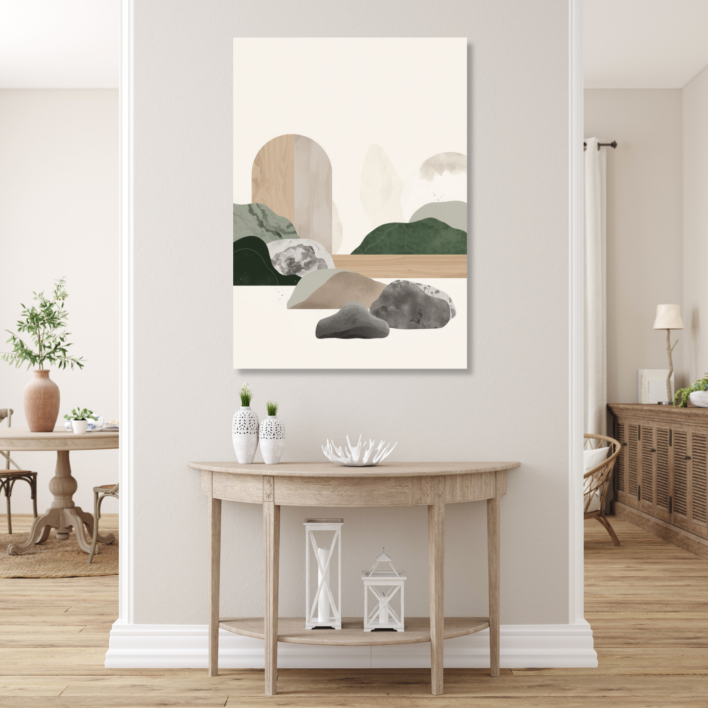 Japandi Stillness Wall Art Canvas Print
