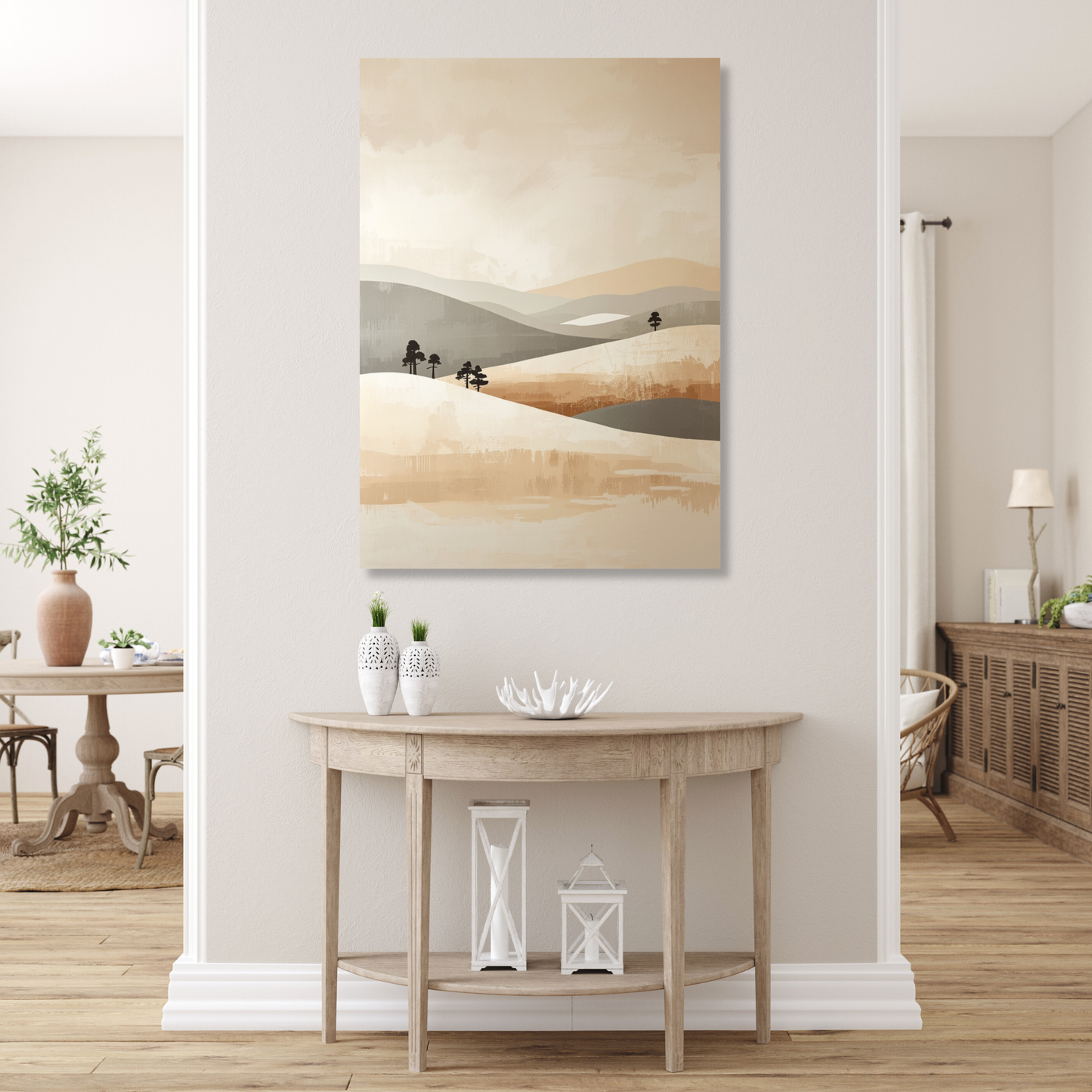 Japandi Serenity Wall Art Canvas Print