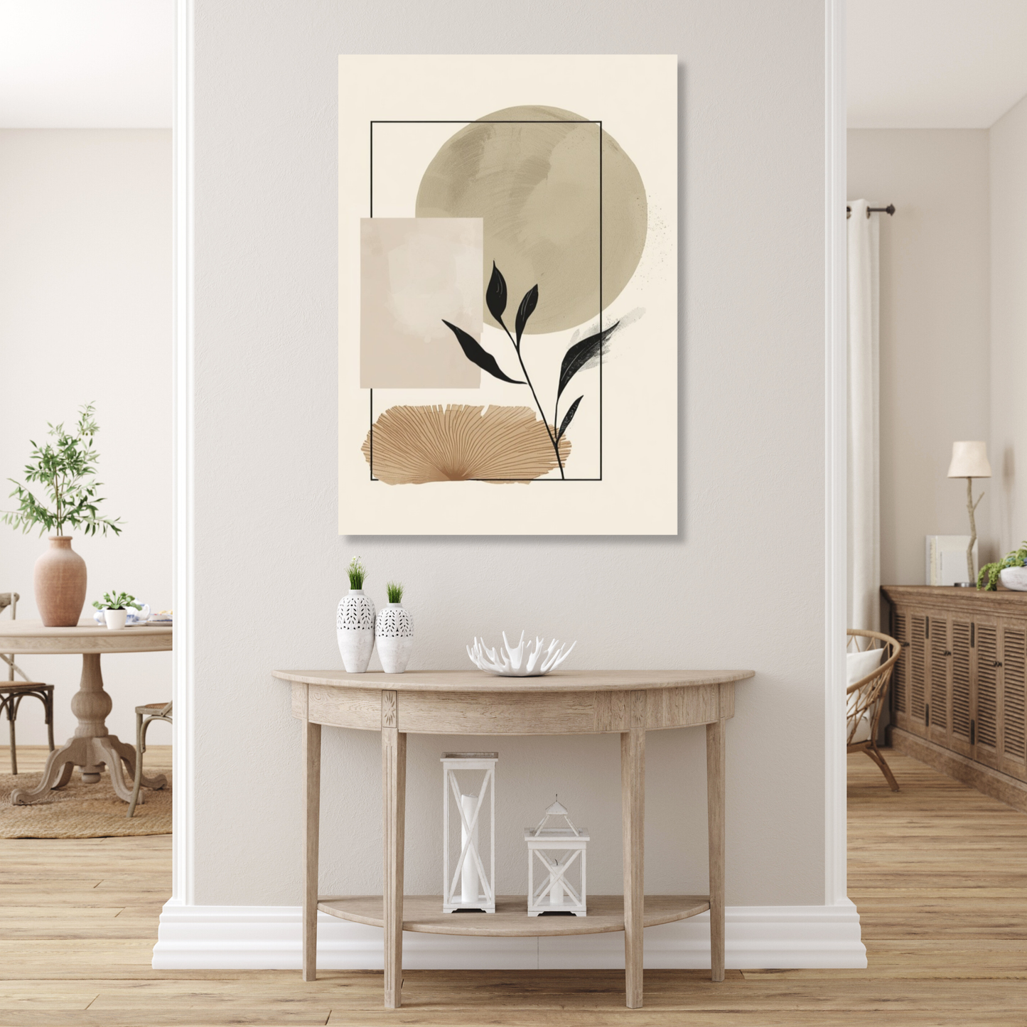 Japandi Earth Wall Art Canvas Print
