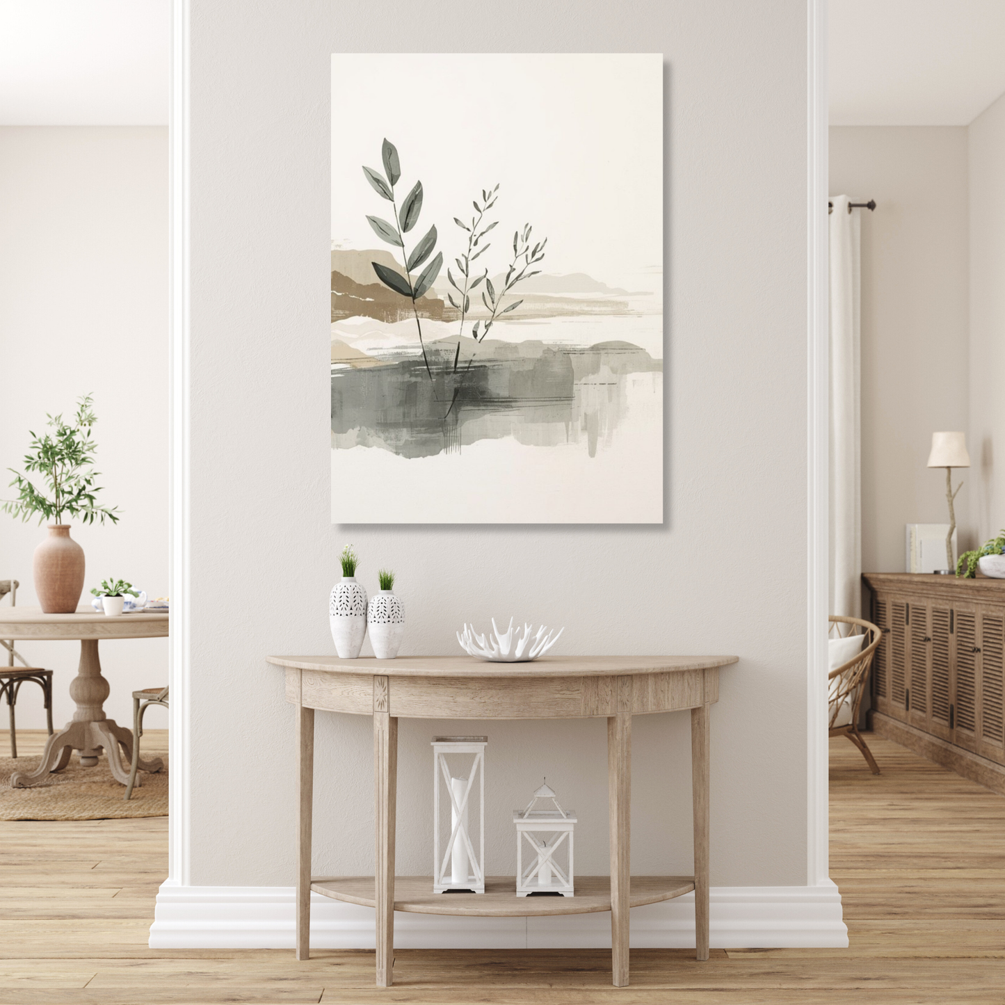Japandi Flow Wall Art Canvas Print