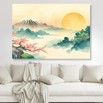 Mount Fuji Sunrise Wall Art Canvas Print