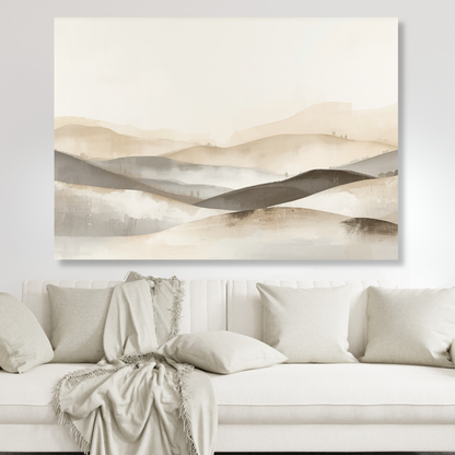 Japandi Fields Wall Art Canvas Print