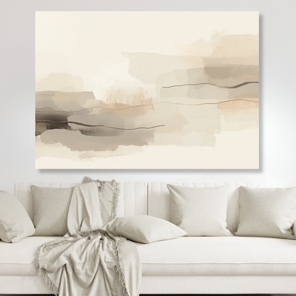 Japandi Morning Glow Wall Art Canvas Print