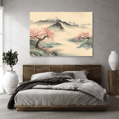 View of Mount Fuji Wall Art Canvas Print