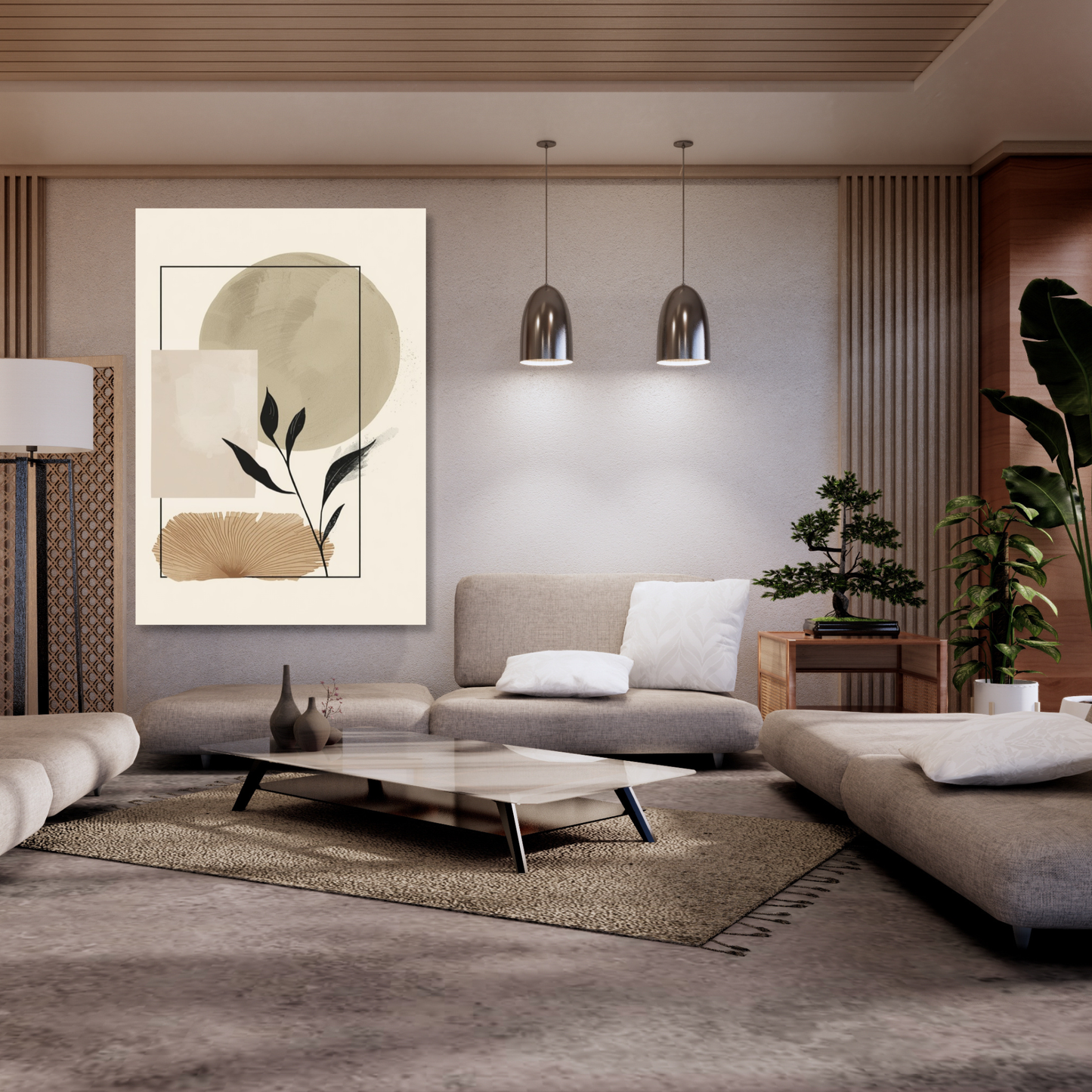 Japandi Earth Wall Art Canvas Print