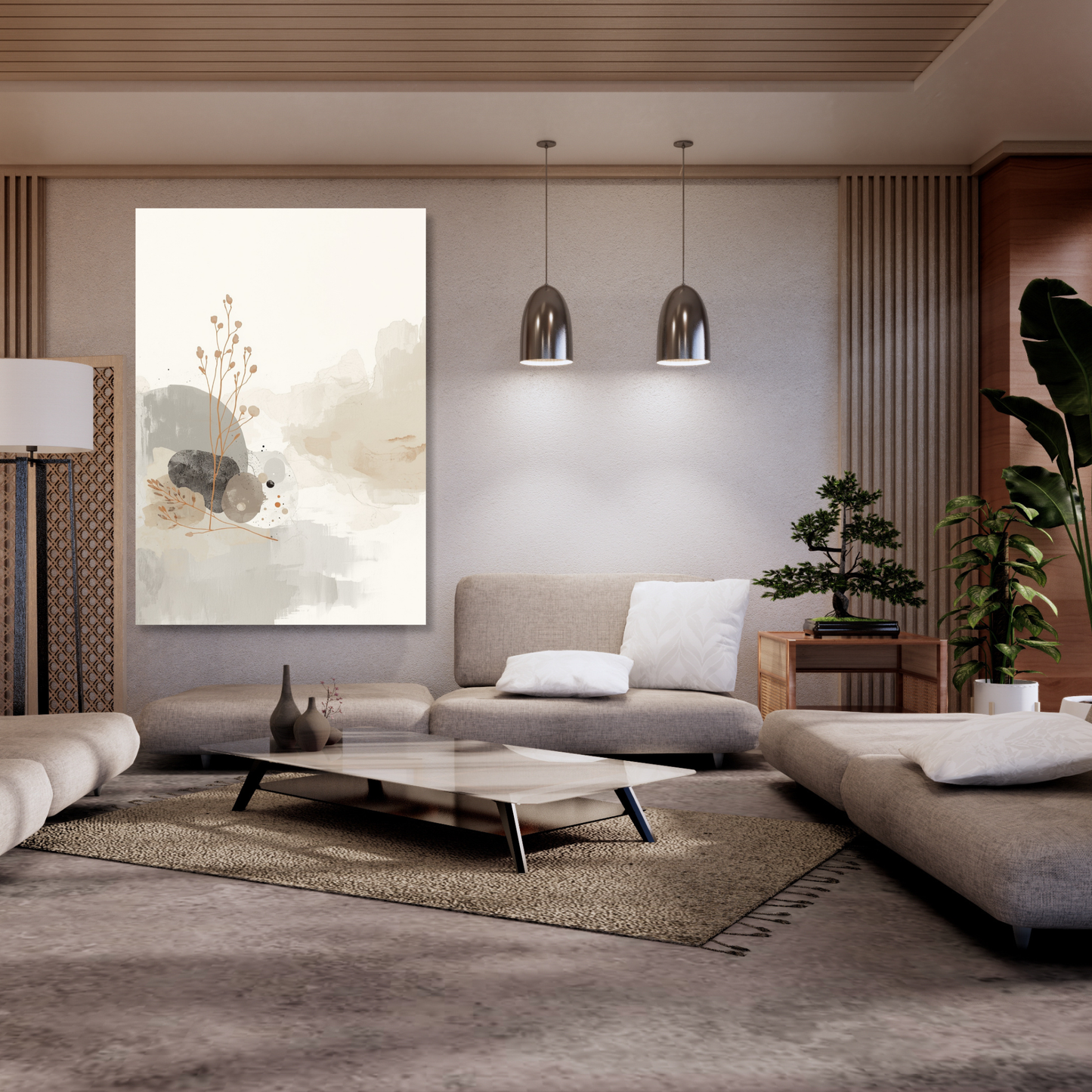 Japandi Balance Wall Art Canvas Print